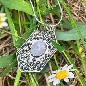 🌿Whimsical Forest Fairy Mushroom Woodland Garden 925 Sterling Silver Necklace🌿